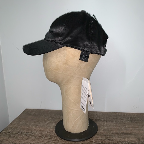 Women’s Size AUGUST HAT COMPANY Satin Polyester Black Hopeless Romantic Cap NWT - Picture 5 of 14
